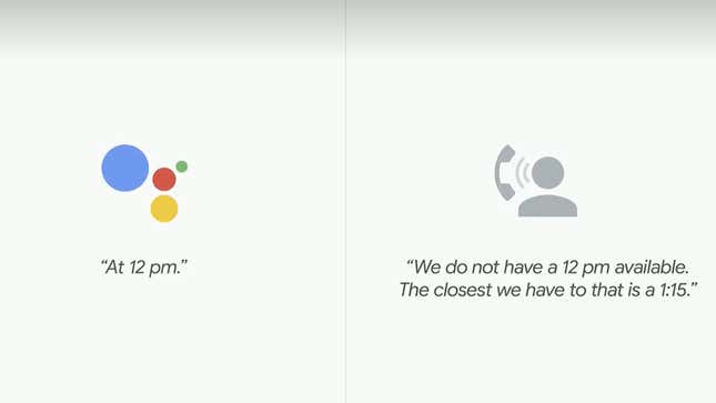 Image for article titled Uhh, Google Assistant Impersonating a Human on the Phone Is Scary as Hell to Me