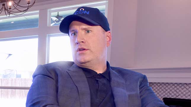 Image for article titled Kevin Feige Panicking After Mom Throws Out $3.6 Billion Worth Of Superhero Crap
