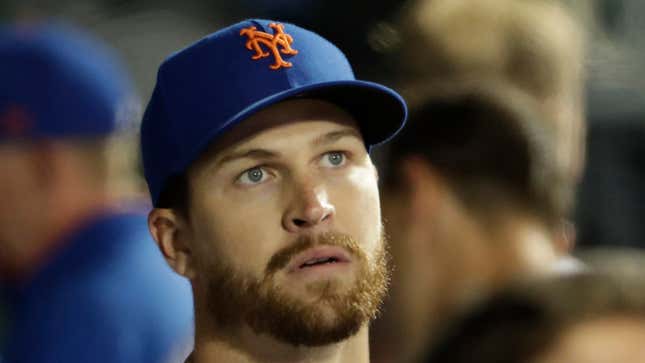Image for article titled The Mets Scrapped Jacob deGrom&#39;s MRI On His &quot;Barking&quot; Elbow Because He Felt Fine After Playing Catch