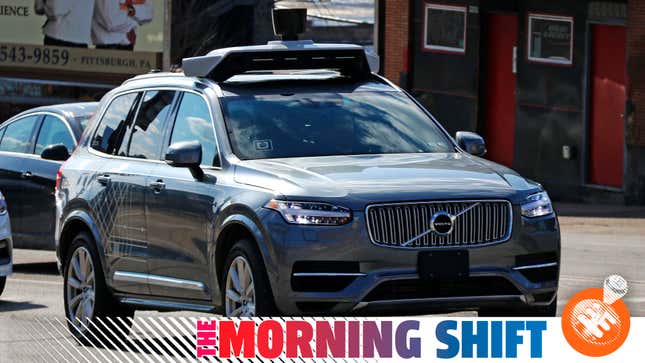 This March 17, 2017, photo shows an Uber self-driving Volvo in Pittsburgh. 