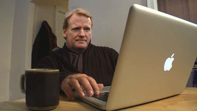 Image for article titled Frustrated Roger Goodell Trying To Find Live Stream Of Bears, Packers Game