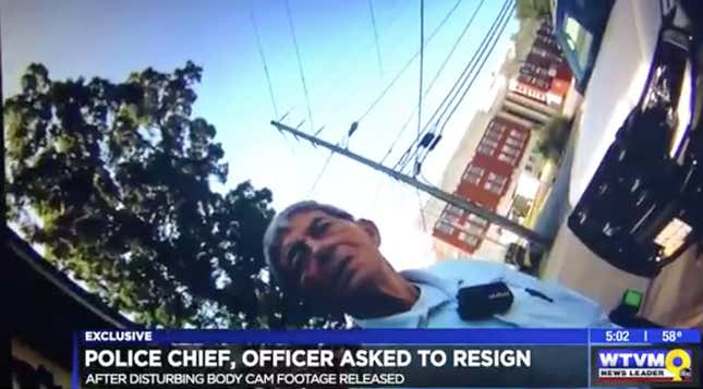 Image for article titled Police Chief and Officer in Hamilton, Ga., Caught on Body-Cam Footage Being Disgustingly Racist