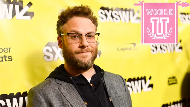 Image for article titled An Innocent Would U About &#39;Slim Husky Snackwich&#39; Seth Rogen Drives the Jezebel Staff Apart