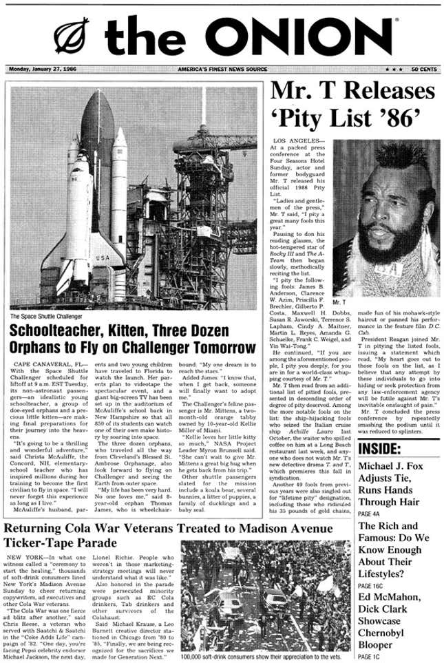 Image for article titled January 27, 1986
