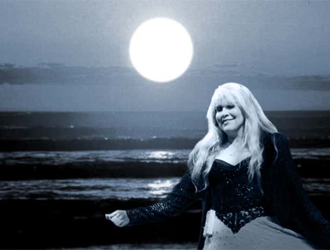 Image for article titled Stevie Nicks Dancing Alone On Beach Under Full Moon