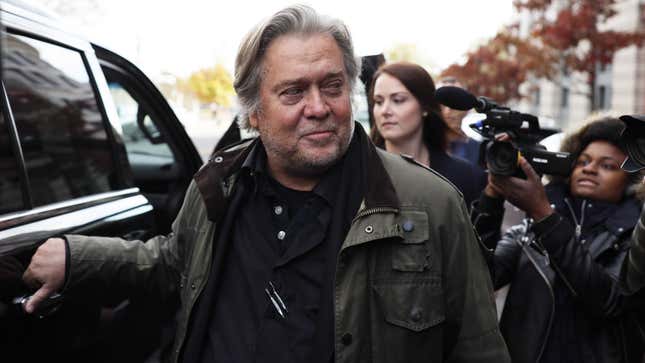 Image for article titled Steve Bannon Caught Running a Network of Misinformation Pages on Facebook