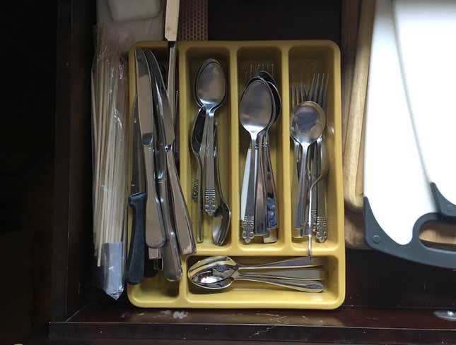 Image for article titled Fork Section Of Cutlery Drawer Overrun By Invasive Soup Spoons