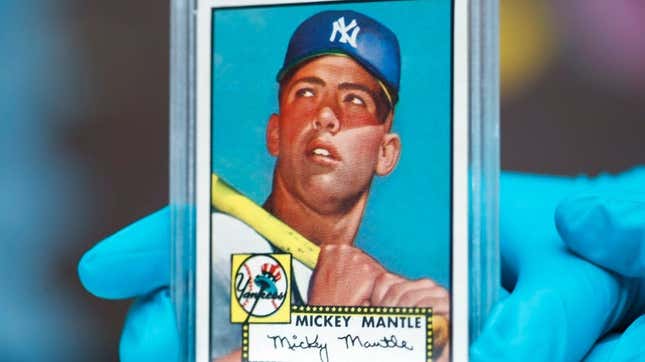 A rare mint-condition Mickey Mantle trading card sold for a record price recently.