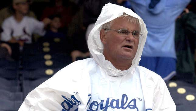 Image for article titled Royals Players Concerned About Fan Who Stuck Out 3-Hour Rain Delay