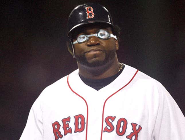 Image for article titled David Ortiz Incorporates Champagne Goggles Into Everyday Uniform