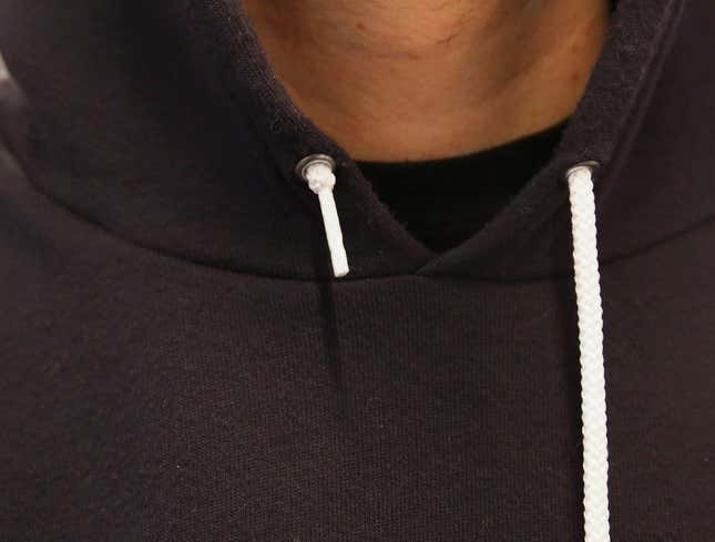 Image for article titled Sweatshirt String Emerges Triumphant After Harrowing Journey Through Hood