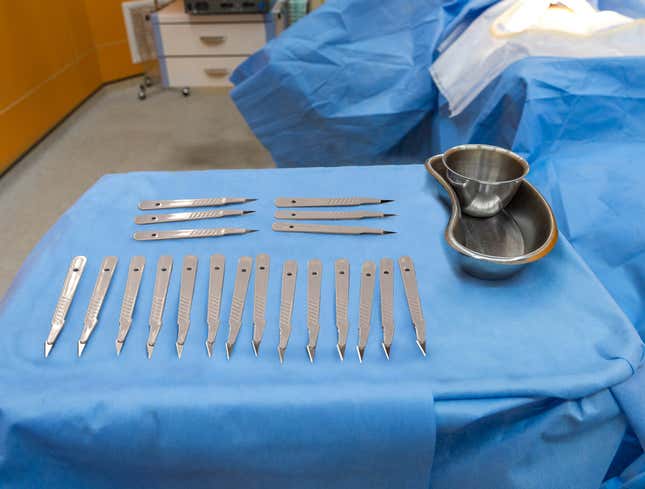 Image for article titled Nurse’s Tray All Scalpels