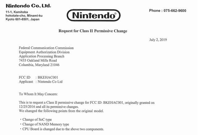 En la lista de cambios, SoC se refiere al chip Nvidia Tegra que engloba el procesador y la gráfica, y NAND a la memoria flash interna