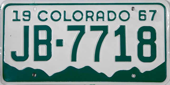 Retro black plate among Colorado's most popular license plate designs