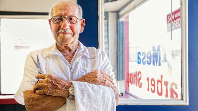 Image for article titled Barber Not Even Excited Anymore By Bringing Home Free Bags Of Hair At End Of Day