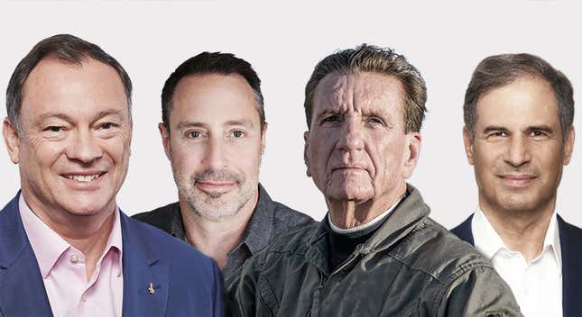The Axiom Mission 1 crew, from left to right, Michael López-Alegría, Mark Pathy, Larry Connor, and Eytan Stibbe.