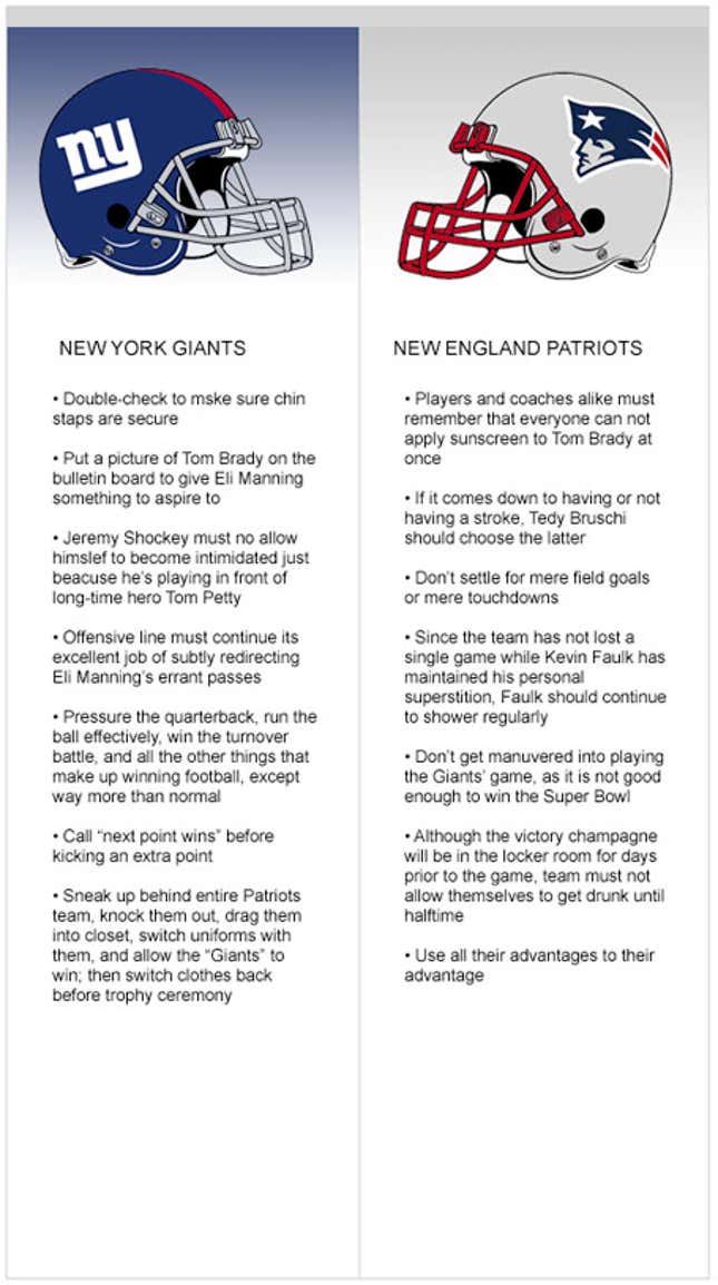 Image for article titled Giants vs. Patriots