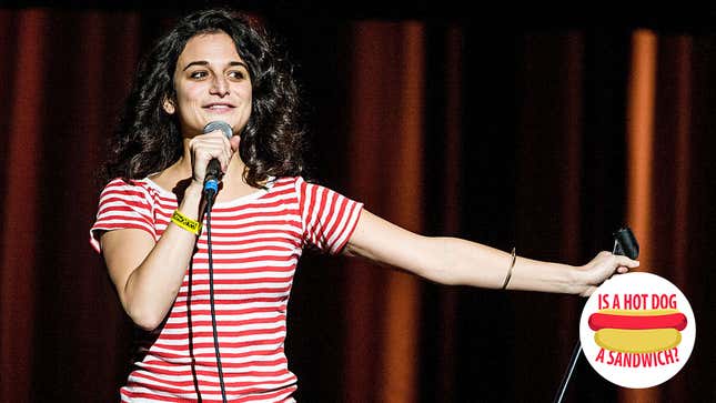 Image for article titled Hey Jenny Slate, is a hot dog a sandwich?