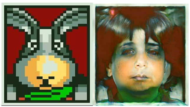 Imagen para el artículo titulado Esto es lo que pasa cuando le das personajes de videojuego a un algoritmo para mejorar fotos pixeladas