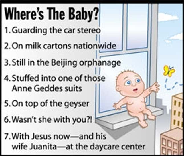 Image for article titled Where&#39;s The Baby?