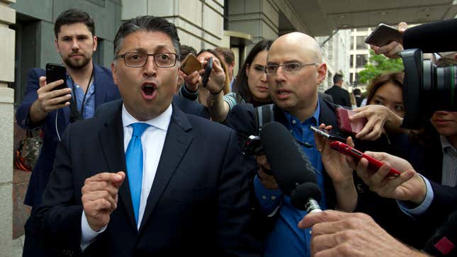 Assistant Attorney General for Antitrust Makan Delrahim outside federal court in DC, June 2018.