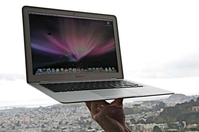 Lead art from our original 2008 MacBook Air review