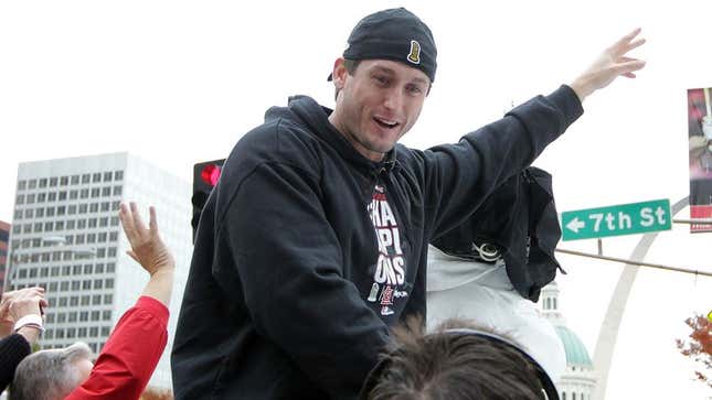 Image for article titled David Freese Swarmed In St. Louis By Hordes Of Swooning, Average-Looking Women