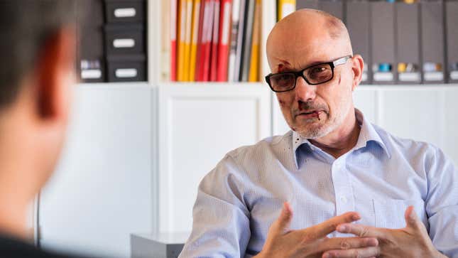 Image for article titled Extremely Effective Therapist Just Lets Patients Beat Shit Out Of Him For 45 Minutes