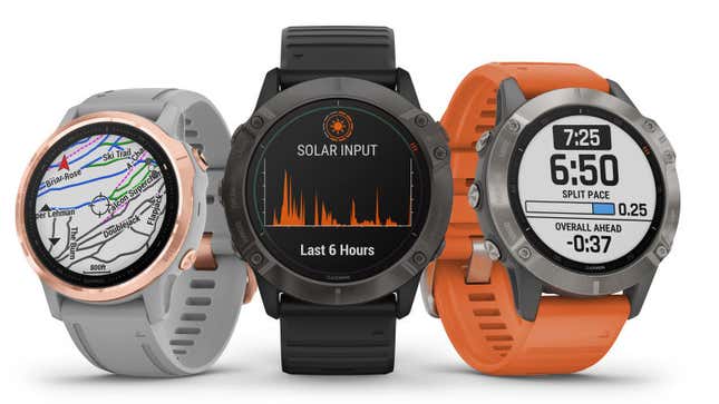 Imagen para el artículo titulado El nuevo smartwatch solar de Garmin es una bestia deportiva repleta de funciones