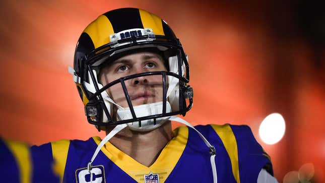 Image for article titled Jared Goff Pissed He Had To Miss Friend’s Super Bowl Party For Work