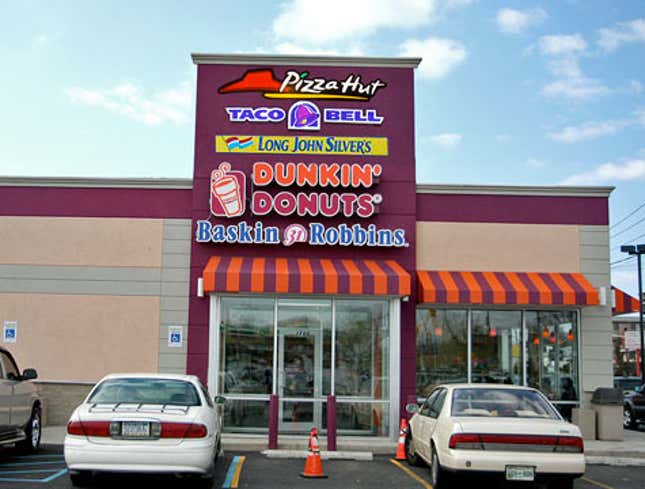 Image for article titled Dunkin&#39; Donuts/Baskin Robbins/Pizza Hut/Taco Bell/Long John Silver&#39;s Opens