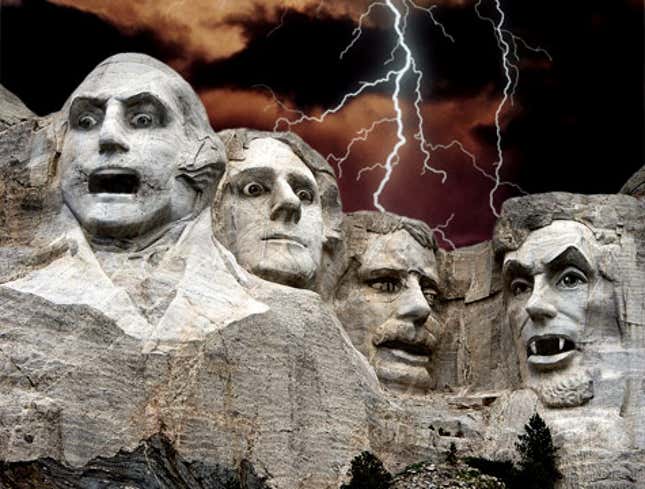 Image for article titled Report: 94% Of South Dakotans Unprepared For Mt. Rushmore Faces Coming Alive And Eating Everyone