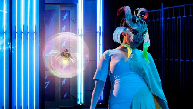 Image for article titled Björk Spotted Leaving Nightclub With Mysterious Firefly Trapped Inside Bubble
