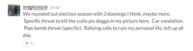 A screenshot from leaked chatlogs.