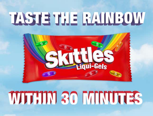 Image for article titled Skittles Unveils New Liqui-Gels For Fast-Acting Fruity Flavor