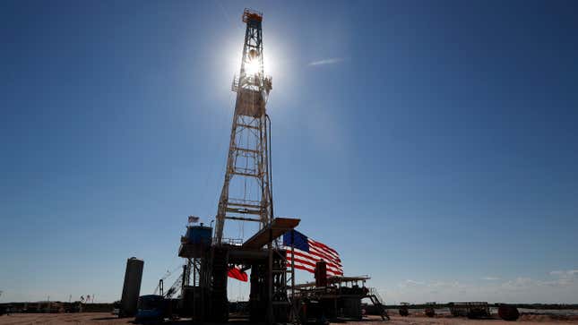 An oil rig in Midland, Texas.