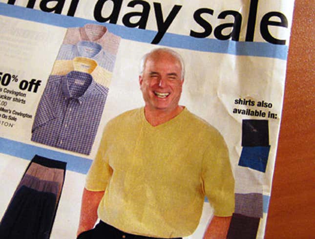 Image for article titled McCain Gives Up JCPenney Catalog-Modeling Job