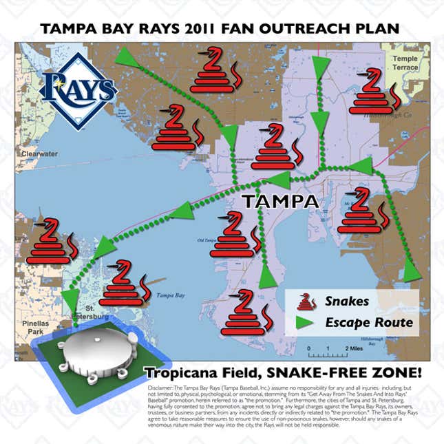 Image for article titled Rays Expect Increase In Attendance After Filling City With Hissing Snakes