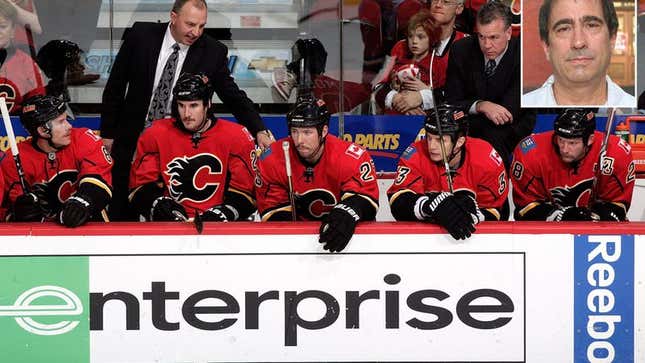 Image for article titled Calgary Flames Trying To Keep Fact That They&#39;re A Hockey Team From Landlord