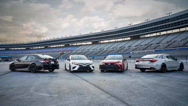 The 2020 Toyota Camry and Avalon TRDs.