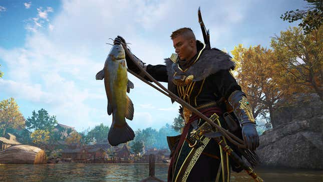 Image for article titled Fishing’s Gotta Be The Worst Part Of Assassin’s Creed Valhalla