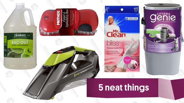 Image for article titled Five Cleaning Products That Cat Owners Should Always Keep Stocked