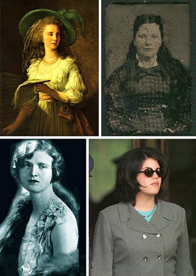 Four of the 137 known presidential mistresses.