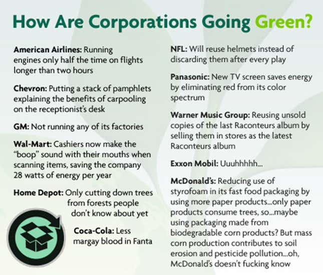 Image for article titled How Are Corporations Going Green?