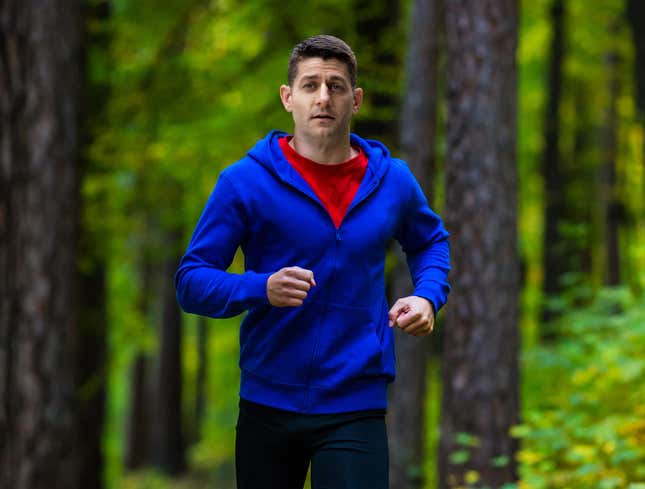 Image for article titled Paul Ryan Currently 141 Miles Into Run Through Wisconsin Countryside