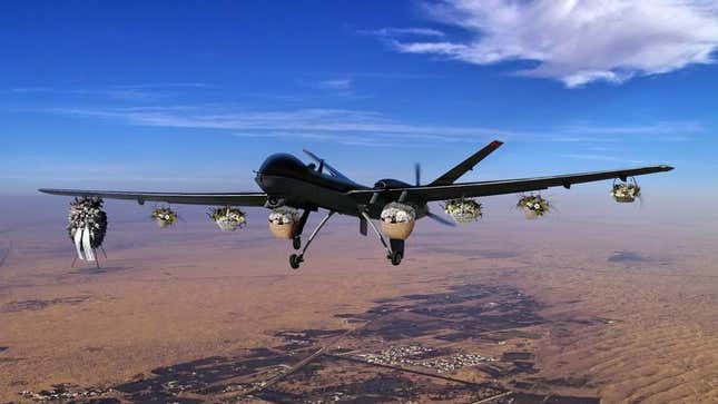 Pentagon officials say the M2-Griever can operate from such a high altitude that bereaved families often don’t know a drone is hovering overhead until the moment sympathy strikes.