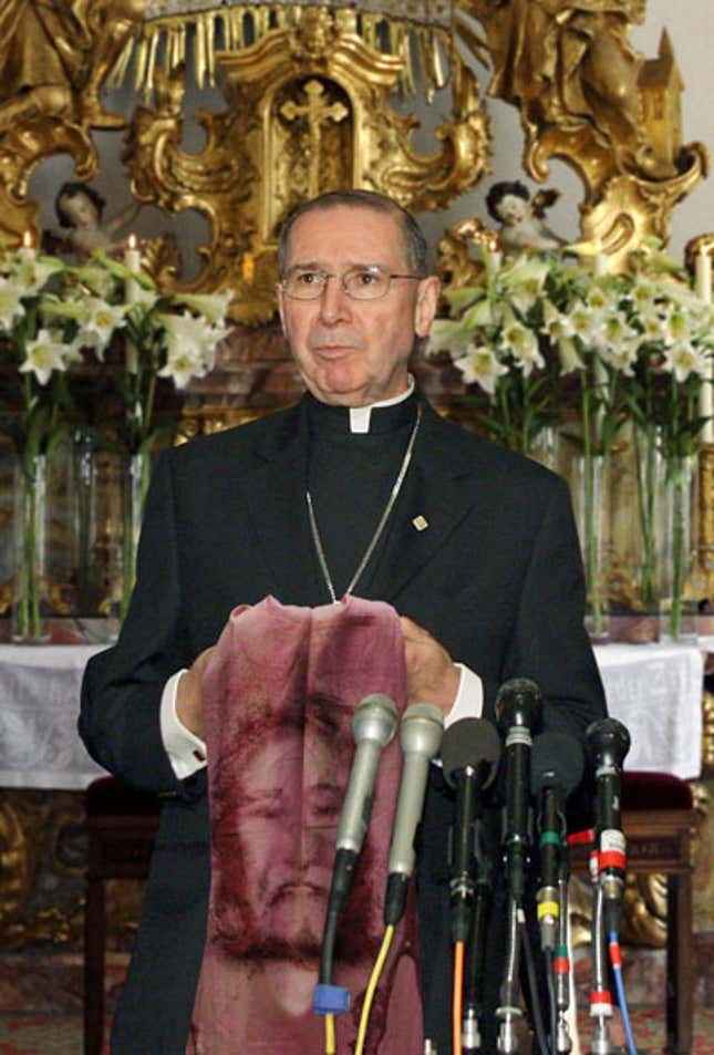Cardinal Giovanni Lajolo assures reporters at a Vatican press conference that it is far too late for club soda.