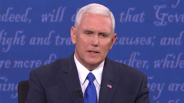Image for article titled Pence Relaxes Onstage By Imagining Entire Debate Audience Burning In Hell