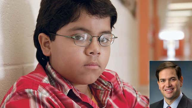 Image for article titled 12-Year-Old Hispanic Boy Not Sure If He’s Supposed To Be Looking Up To Marco Rubio
