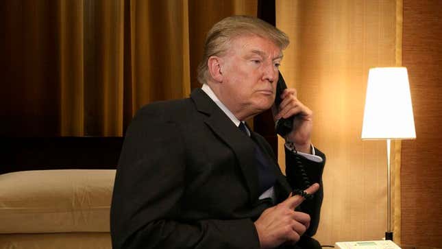 Image for article titled Homesick Trump Stays Up All Night On Phone With Automated Mar-A-Lago Reservations Line